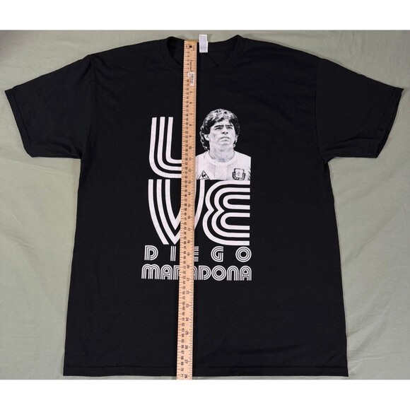 Diego Maradona Graphic T-Shirt Soccer Futbol Black Mens Size Large. - Picture 3 of 7
